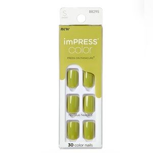 New Kiss Impress Color Fake Nails Green Juice